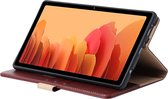 Phreeze Tablethoes - Geschikt voor Samsung Galaxy Tab A7 Lite - 2021 - Luxe Lederen Hoesje - Ingebouwde Standaard met Kaarthouders - Hoesje met Magnetische Sluiting - Beschermhoes - Wijnrood