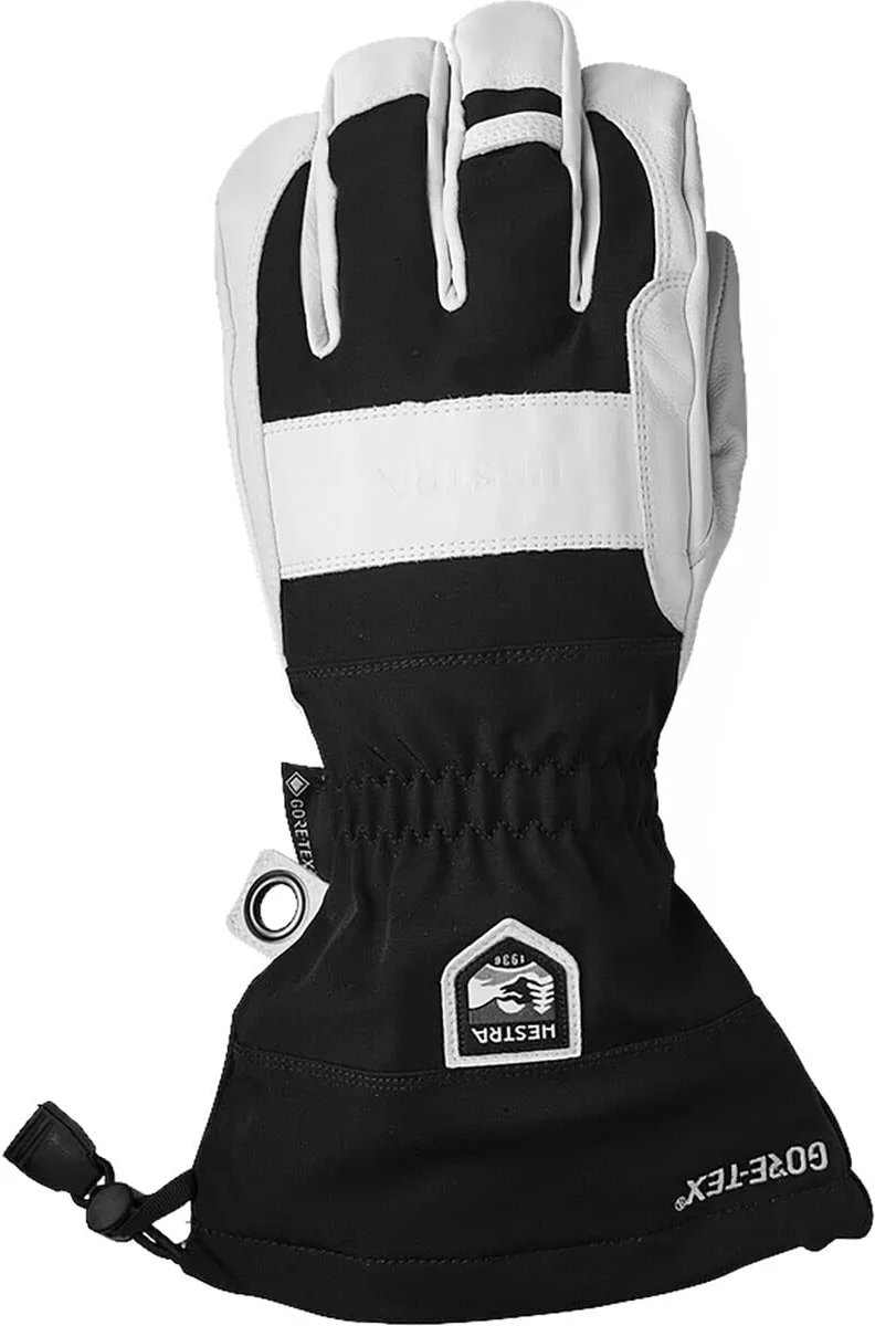 Hestra Army Leather Heli ski gtx + gore-grip 100% waterproof goretex skihandschoen Zwart