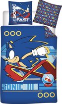 Sonic Gotta Go Fast - Dekbedovertrek - 140 x 200 cm + 65 x 65 cm - Katoen