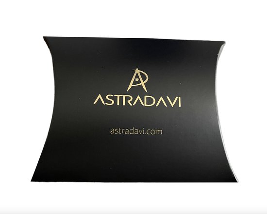 ASTRADAVI Crystal Crescent Moon - Pendentif - Pierres précieuses de cristal Chakra à Énergie positive - Cage de couleur bronze - avec cordon en cuir végétalien Zwart - Zwart