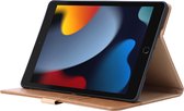 Phreeze Tablethoes - Geschikt voor iPad 9 2021 Hoes - 10.2 Inch - Luxe Lederen Hoesje - Ingebouwde Standaard met Kaarthouders - Hoesje met Magnetische Sluiting - Beschermhoes - Bruin