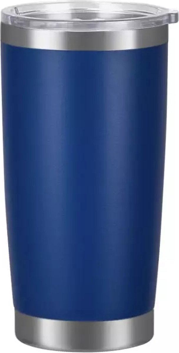 Casero Roestvrijstalen geïsoleerde warm en koud drink beker - thermosbeker - travel mug - met deksel 570ml Blauw