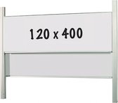 Whiteboard PRO - 2 in 1 - Geëmailleerd staal - Weekplanner - Maandplanner - Jaarplanner - Magnetisch - Wit - 120x400cm