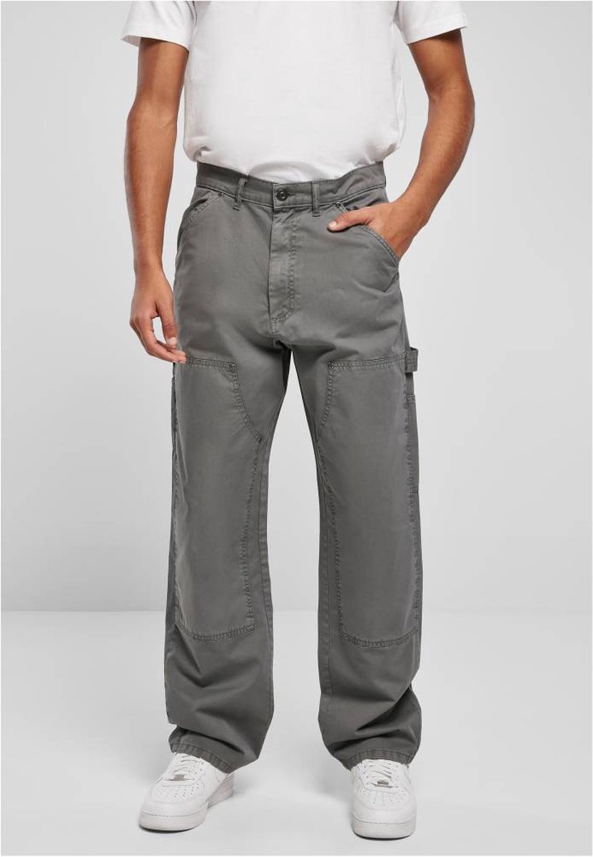 Urban Classics Broek rechte pijpen -Taille 38 inch- Double Knee Carpenter Grijs
