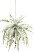 Greenmoods Kunstplanten - Kunstplanten - Kunst hangplant Frosted Varen op bal - Zijde - 76 cm