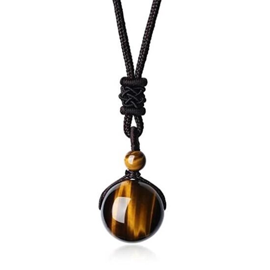 Halsketting met een Gouden Tijgeroog-4345NF | sieraden