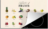 KitchenYeah® Inductie beschermer 81.6x52.7 cm - Fruit - Eten - Keuken - Kookplaataccessoires - Afdekplaat voor kookplaat - Inductiebeschermer - Inductiemat - Inductieplaat mat - Cadeau voor vrouw