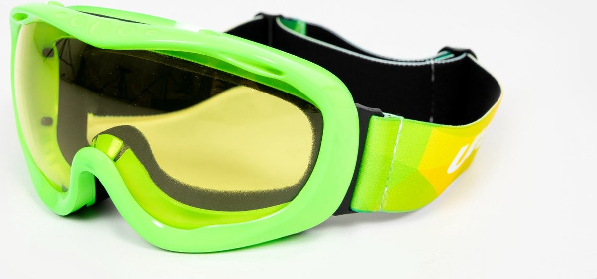 Skibril Snowboard Bril - Anti fog - Groen, Gele Lens - Unisex Volwassen - Wintersport