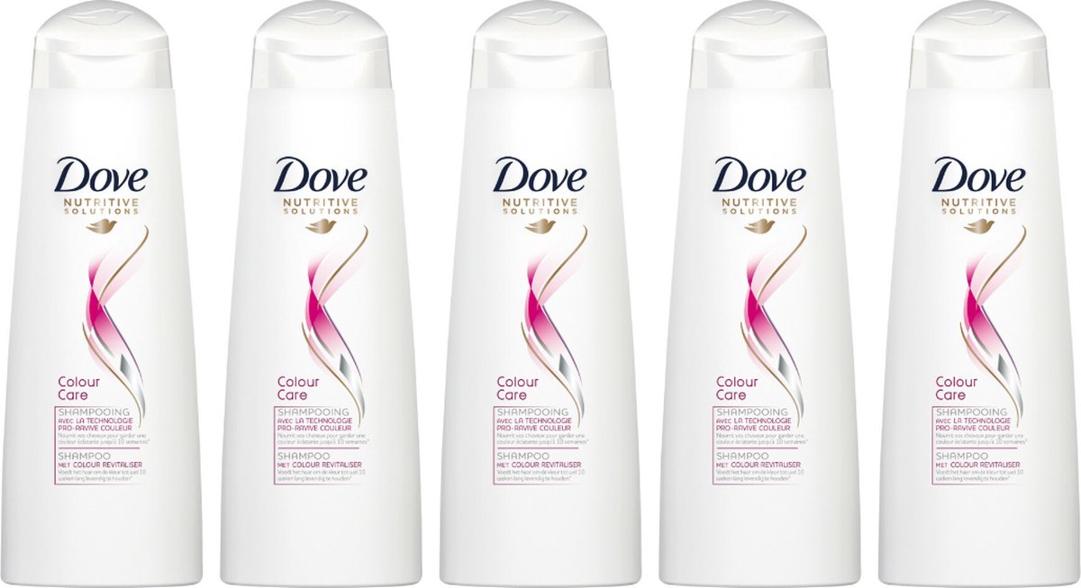 Dove Colour Care 2-in-1 Shampoo & Conditioner Voor Gekleurd Haar Voordeelbundel - 5 x 250 ml