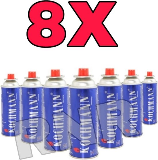 Alpen Camping Alpentech IK300 8x Butan Gaskartusche Gasflasche für