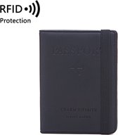 Luxe Paspoorthouder | RFID-Safe Paspoorthoes | Paspoort Hoesje | Beschermcover | Kleur: Zwart
