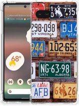 Hoesje maken Google Pixel 6A GSM Hoesje met doorzichtige rand Kentekenplaten