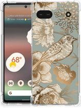 Case geschikt voor Google Pixel 6A Vintage Bird Flowers