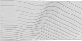 Acrylglas - Golvende Lijnen op Witte Achtergrond - 100x50 cm Foto op Acrylglas (Met Ophangsysteem)