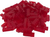 100 Bouwstenen 1x4 | Transparant Rood | Compatibel met Lego Classic | Keuze uit vele kleuren | SmallBricks