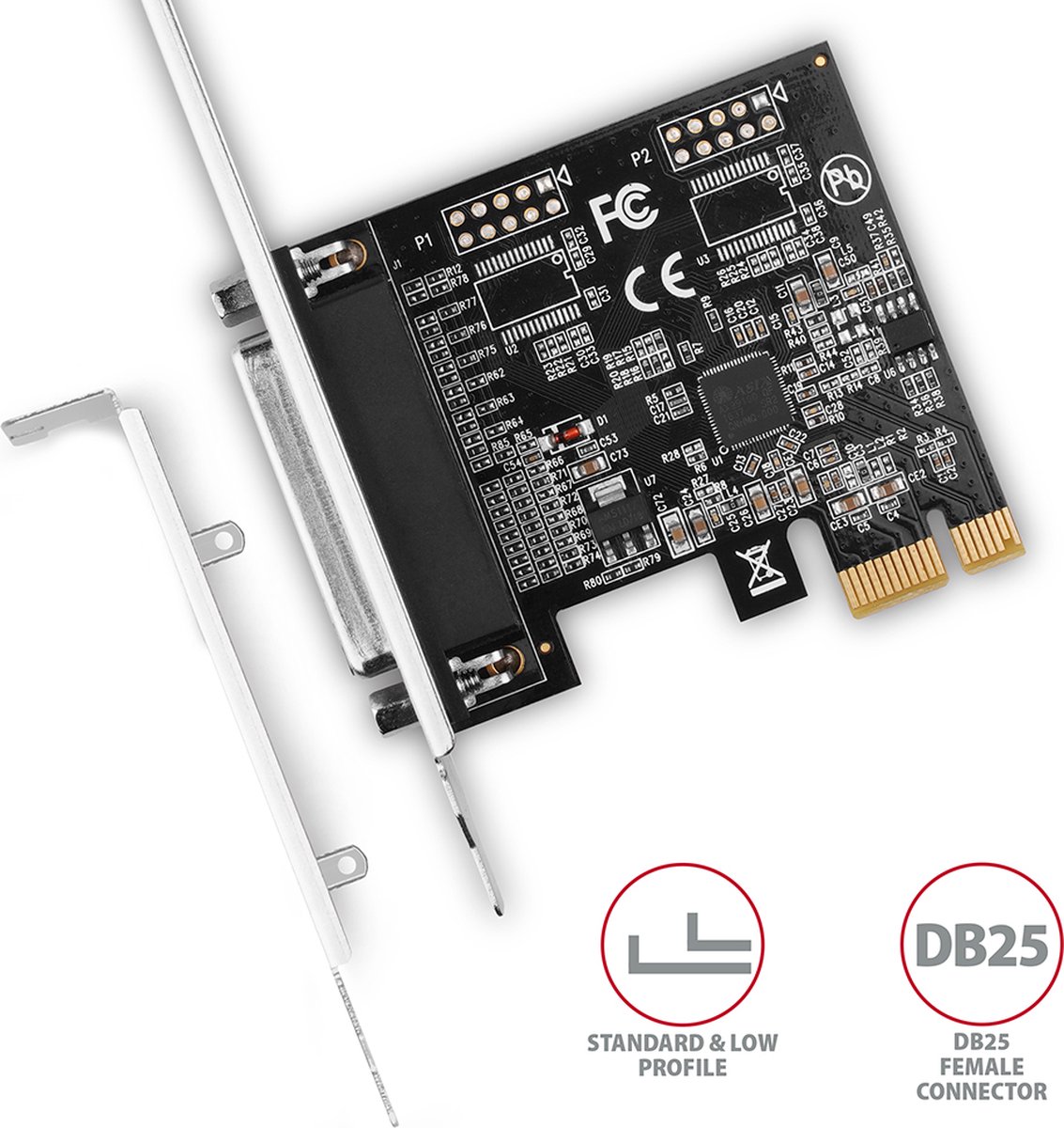StarTech.com Câble adaptateur de carte mère à faible encombrement avec port  parallèle, 40 cm, avec support – DB25 (F) vers IDC26