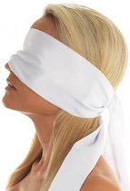Rimba Bondage Play - Blinddoek - Ook Voor Bondage - Nylon - Wit - 150 cm lengte - 10 cm breed