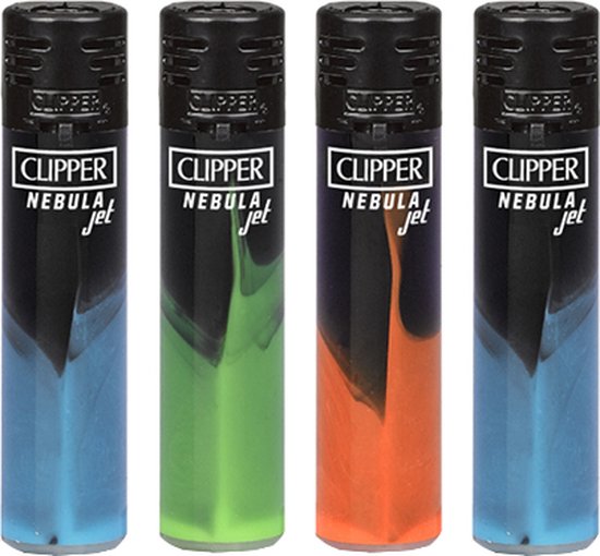 Can Kultur Shop Clipper Jet Flame Nebula – Confezione Da 8 Accendini Originali A Fiamma Jet