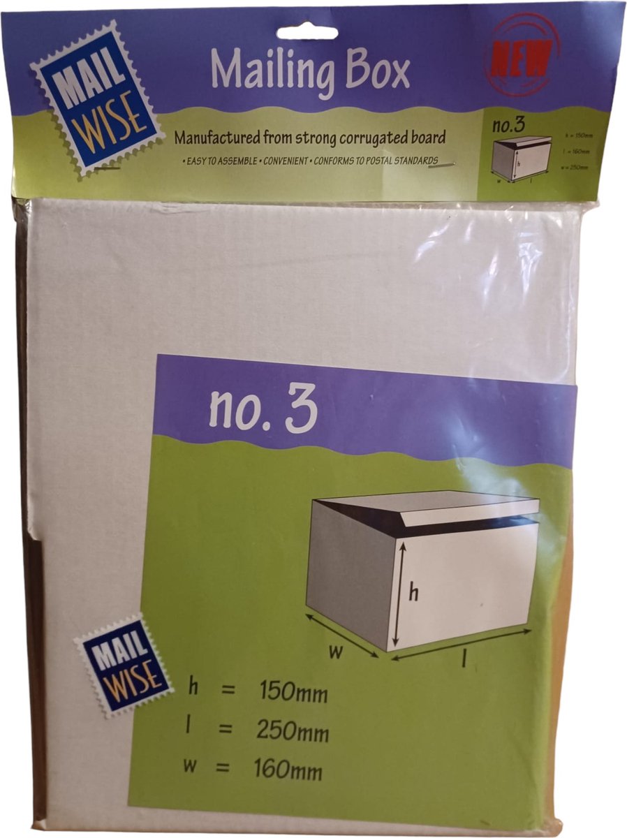 Mail Wise - N0.3 - Verzenddoos - Set van 15 stuks - Wit - Stevig - Sterk - De perfecte verzenddoos voor de beste bescherming tijdens transport
