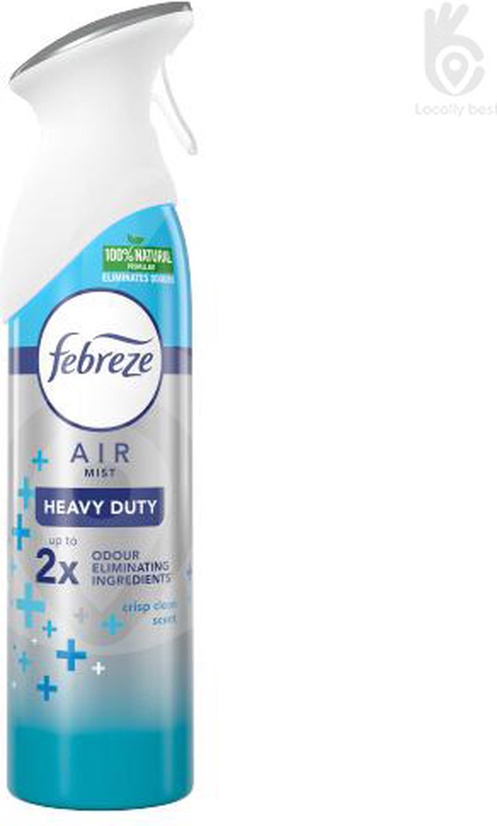 Febreze - Luchtverfrisser - Spray - Heavy Duty - Crisp Clean - 300ml