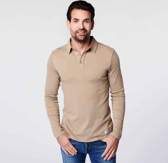 Longsleeve Polo - Sustainable - Sand - Medium