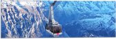 WallClassics - Vlag - Grote Lift door Zwitserse Alpen - 60x20 cm Foto op Polyester Vlag