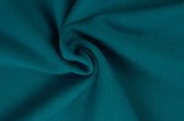 10 meter boordstof - Donker turquoise - 92% katoen - 8% elastaan