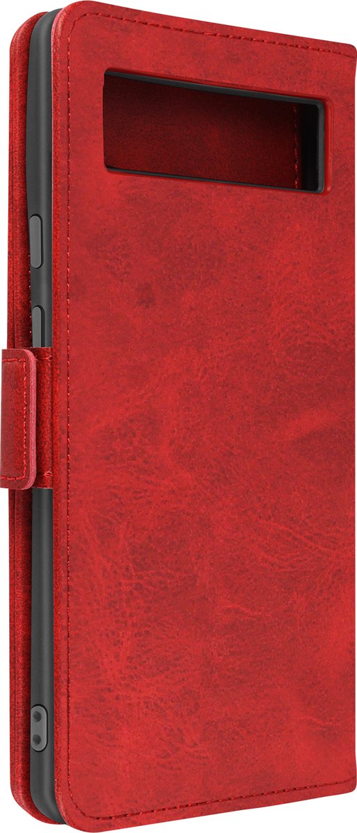 Geschikt voor Google Pixel 6 Wallet Videohouder Magnetisch Tab rood