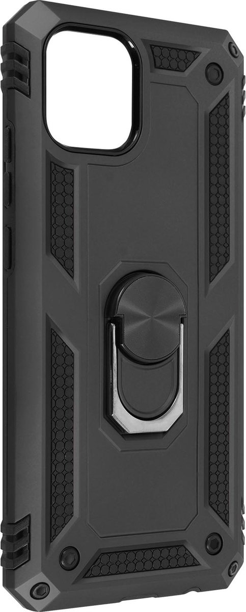 Geschikt voor Samsung Galaxy A03 Hybrid Case Video Support Ring zwart