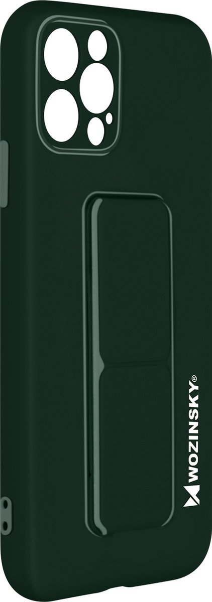 Wozinsky vouwbare magnetische steun iPhone12 Pro silicone hoes groen