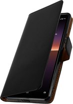 Geschikt voor Sony Xperia 10 2 Lederen Portemonnee Folio Case Video-standaardfunctie zwart