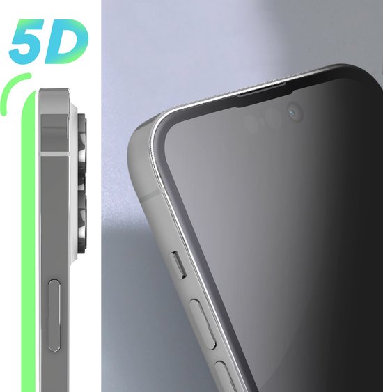 Convient pour Apple iPhone 14 Pro Max Verre Trempé 9H Pleine Adhérence Bord Biseauté Zwart