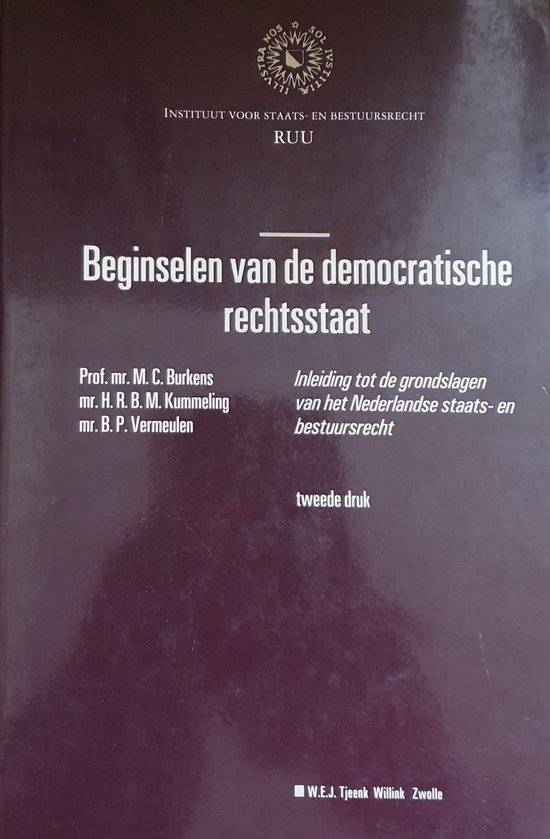 Beginselen van de democratische rechtsstaat - cover