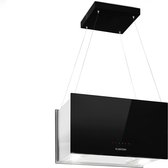 Klarstein Kronleuchter L Eilandafzuigkap - 60cm Breed - Afvoer: 590M³/H - LED-Verlichting - Touch Bediening - Zwart