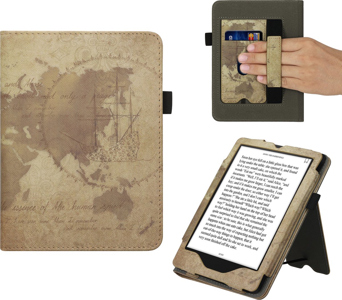 Étui intelligent magnétique en cuir PU pour Kindle Oasis, coque de