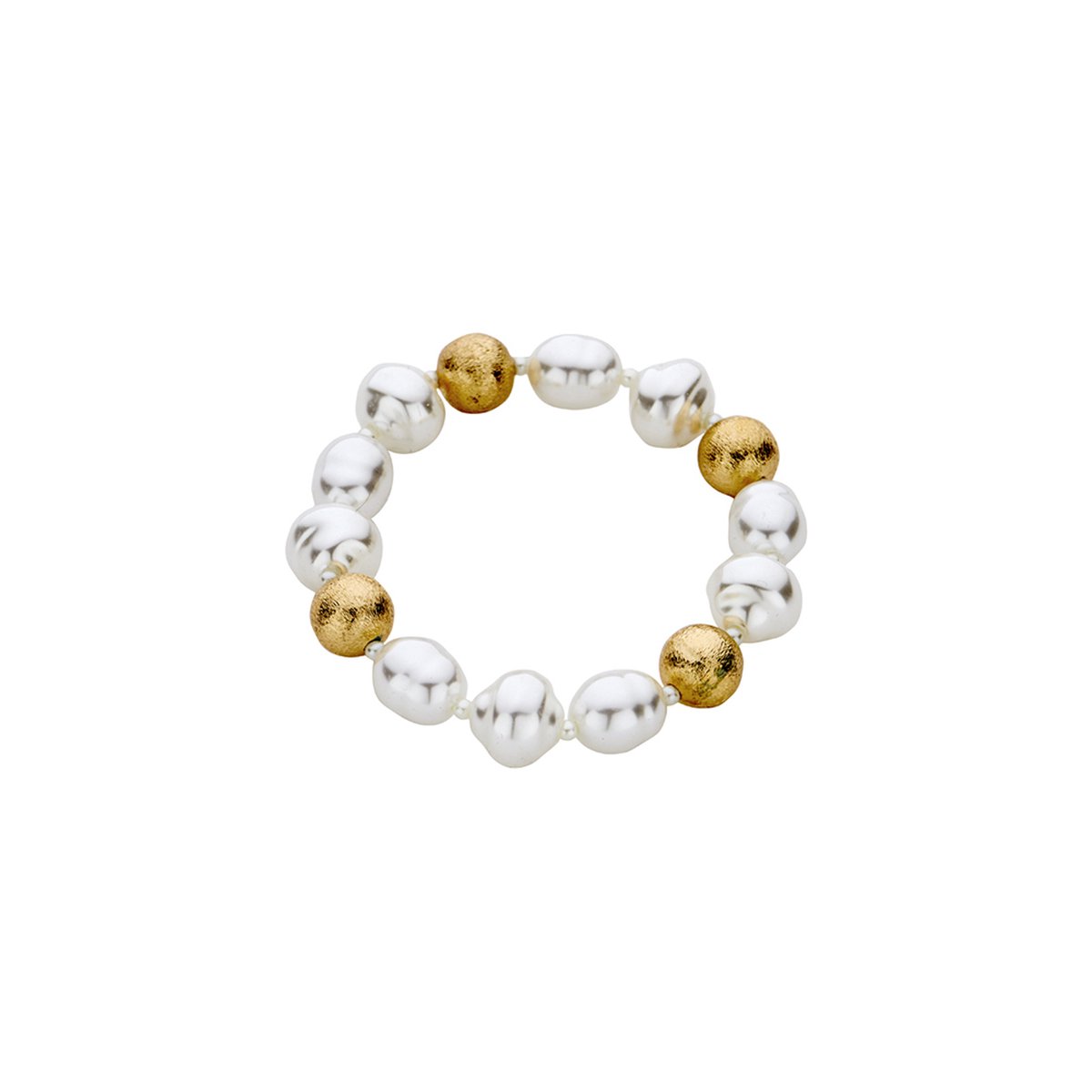 Les Cordes - Armband - XIVA (AB) - Wit - Metaal - Sieraad Dames - Juwelen