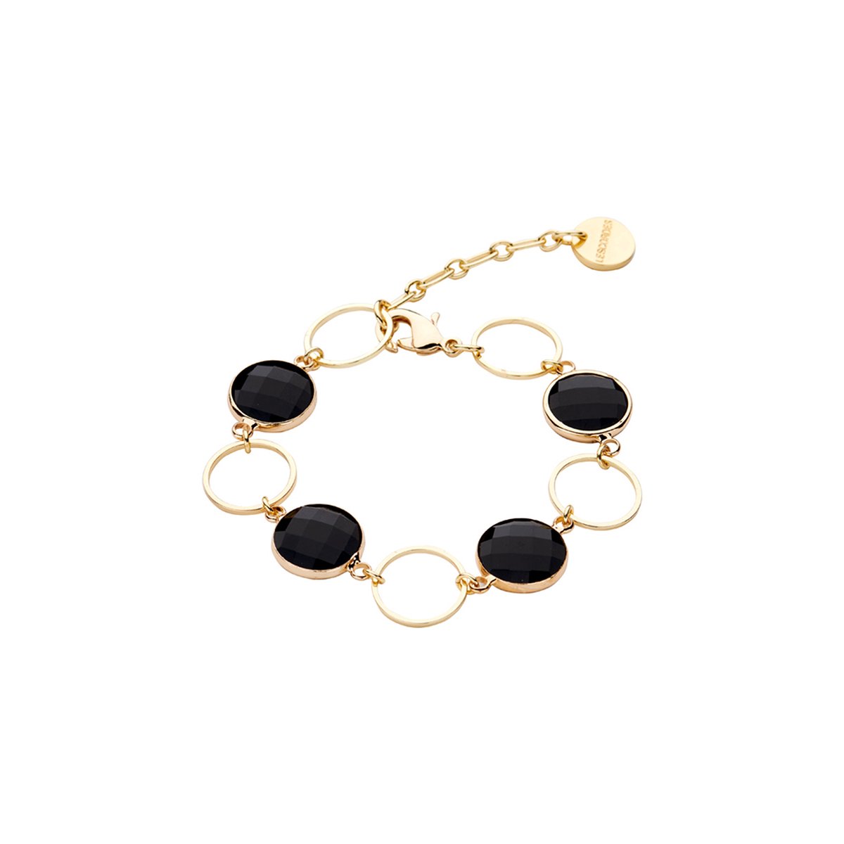 Les Cordes - Armband - DANIS (AB) - Kleur Zwart - Metaal - Sieraad Dames - Juwelen - Minimalistische armbanden