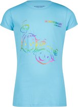 4PRESIDENT T-shirt meisjes - Blue Fish - Maat 104 - Meiden shirt