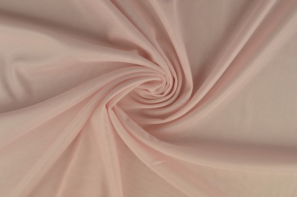 15 meter stretch voering - Baby roze - 100% polyester