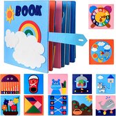KLUZOO Montessori Busy Board Boek - Original - Motoriek Speelgoed 2 jaar - 3 jaar - 4 jaar - Activiteiten Boek - Quiet Book