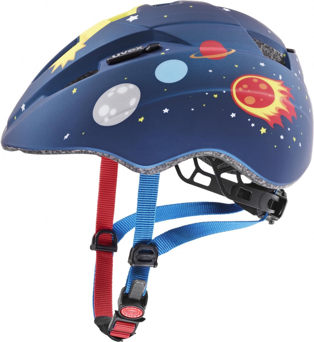 uvex Kid 2 cc Fietshelm Kind Blue Mat/Rocket - Unisex - maat 46-52