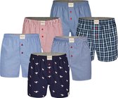 Phil & Co 6-Pack Woven Wide Boxer Shorts Men Multipack 6-Pack - Taille XXL - Boxer Boxers homme