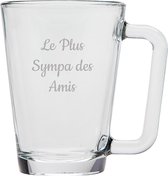 Theeglas gegraveerd - 26cl - Le Plus Sympa des Amis