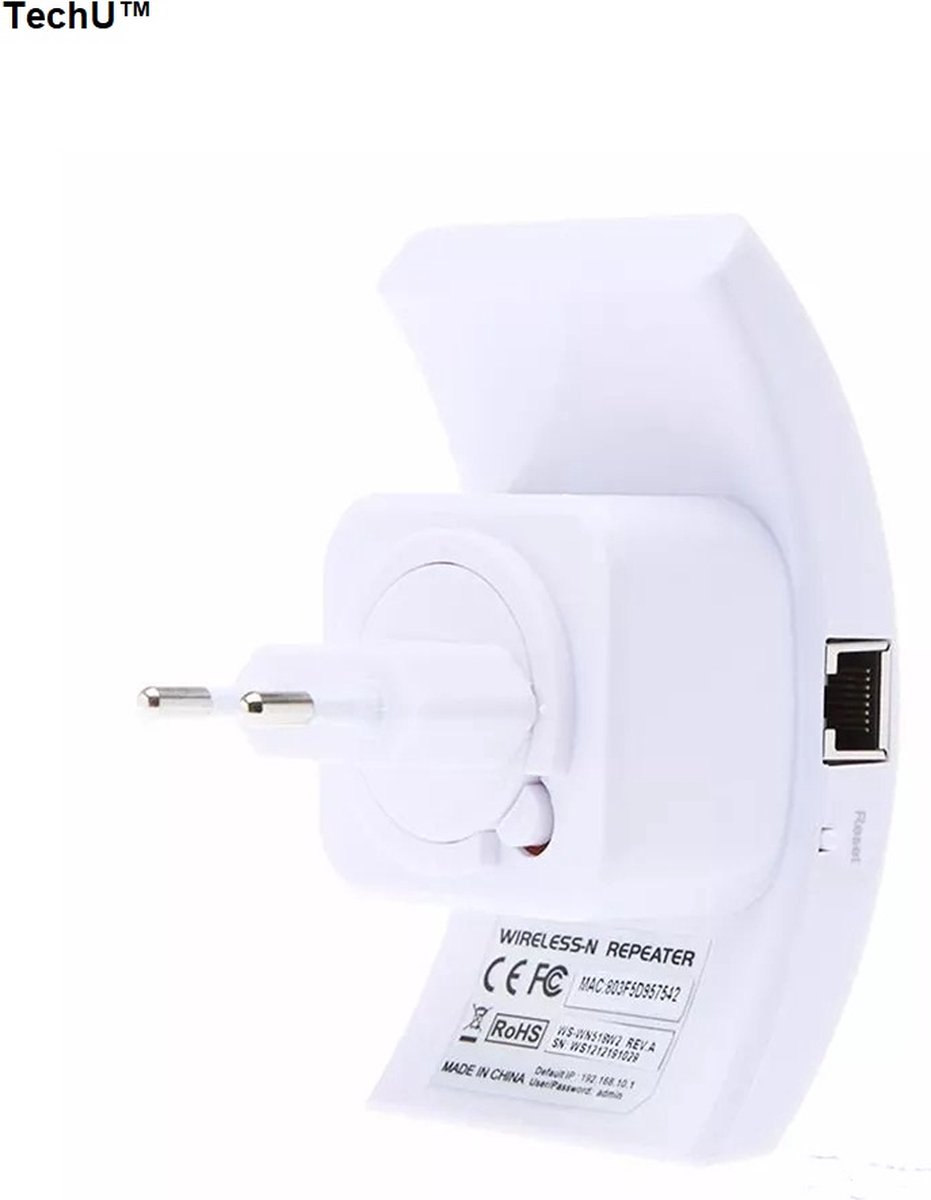 TechU - WIFI Repeater - High Speed Range Extender - Wifi - afbeelding 2