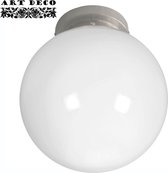 Art deco plafondlamp Globe | 3 lichts | Ø 30 cm | grijs / staal / wit | glas / metaal | spots | draai / kantelbaar | gispen / retro / jaren 30