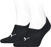 Puma Unisex Footie High Cut (2-pack) - unisex onzichtbare sokken - zwart - Maat: 35-38