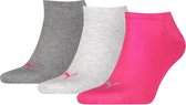Puma sneaker plain 3p - Sportsokken - Volwassenen - middle grey melange / pink - 39-42
