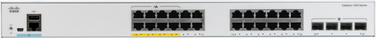 Cisco Catalyst 1000 24 port GE 4x10G SFP (C1000-24t-4x-l)