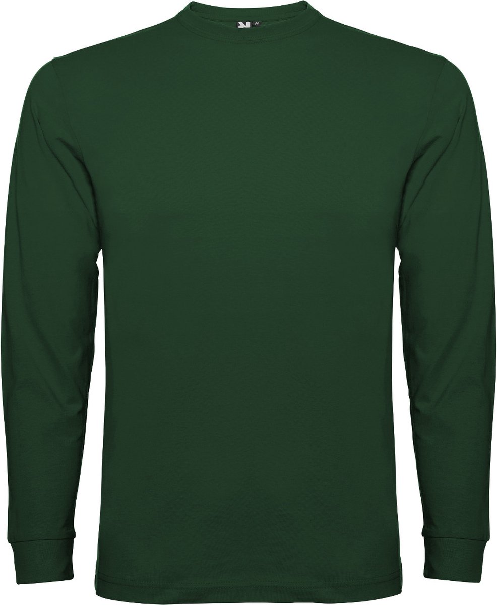 Donker Effen t-shirt lange mouwen model Pointer merk Roly 3XL Groen