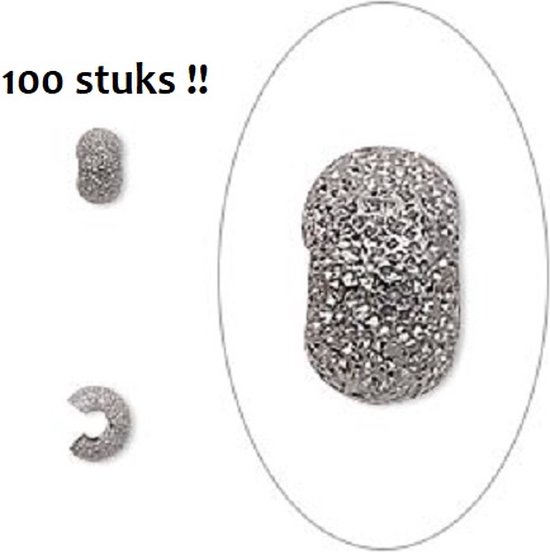 Knijpkraal covers / verbergers (4mm) in stardust uitvoering, gunmetal. Per 100 stuks!